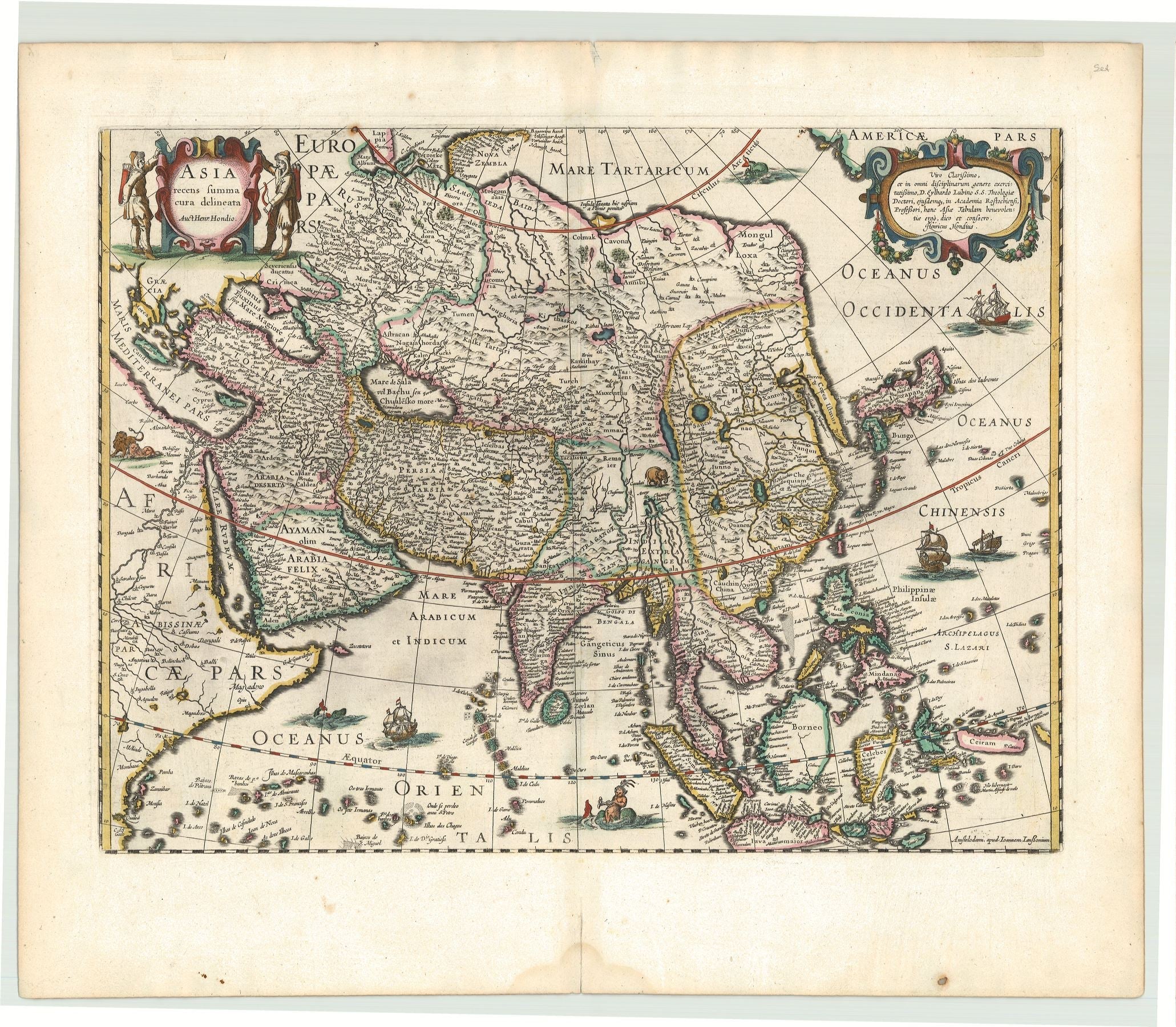 Die Welt in der Zeit um 1631 von Henricus Hondius und Johannes Janssonius