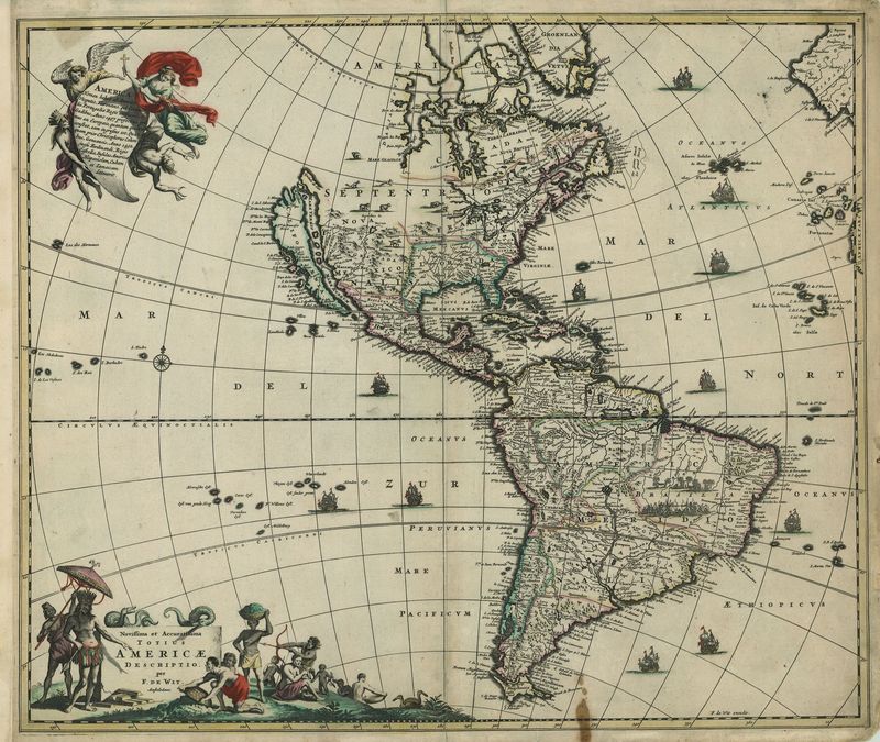 Amerika um das Jahr 1670 von Frederick de Wit