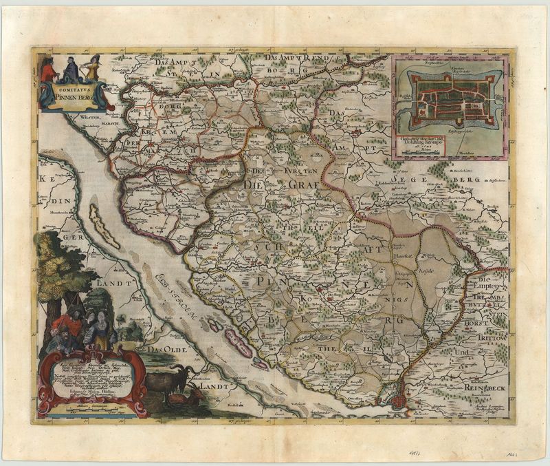 Pinneberg im Jahr 1662 von Johannes Mejer