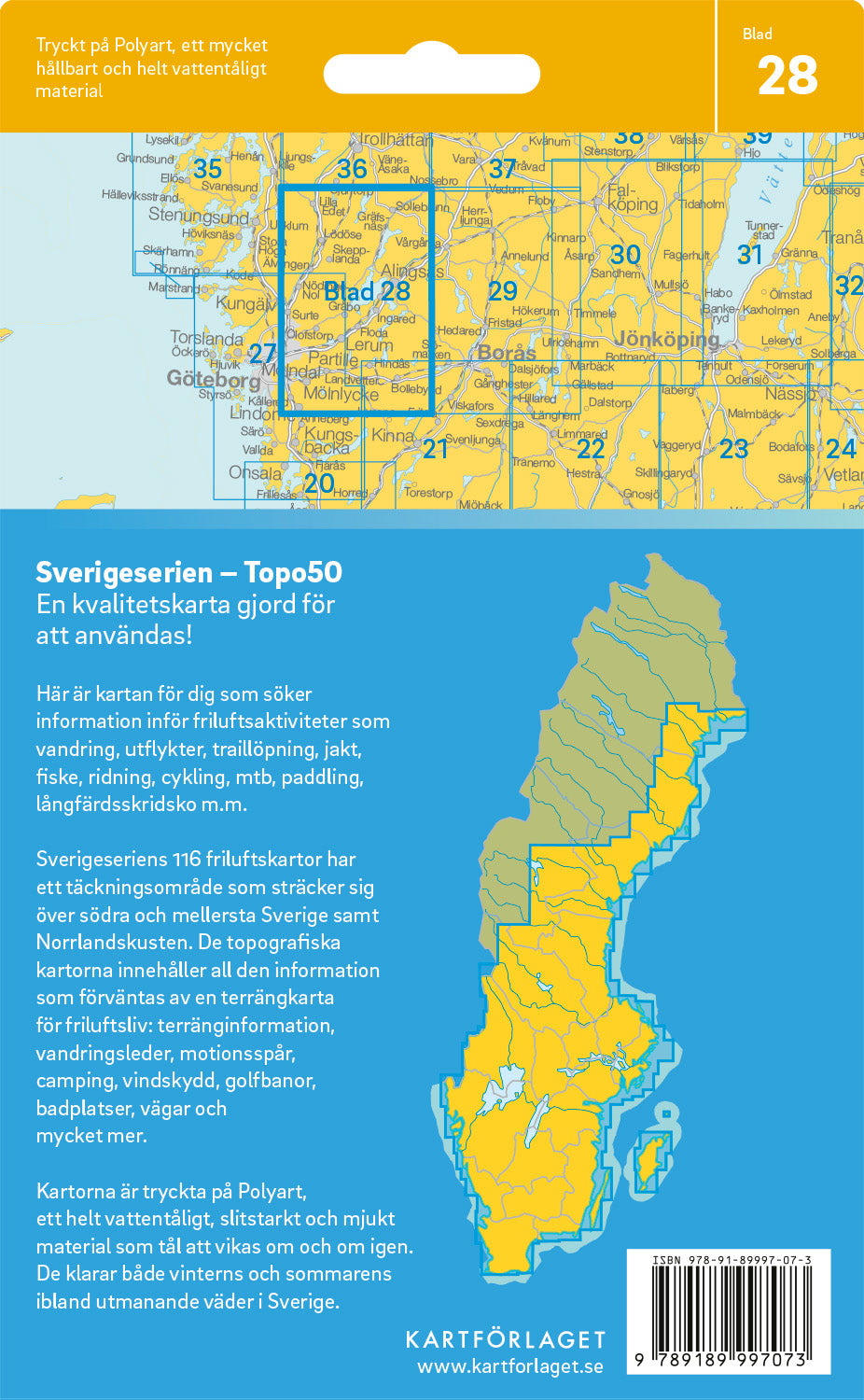 Schweden 1:50.000 Wanderkarten (1 Malmö - 71 Hallstavik) Sverigeserien