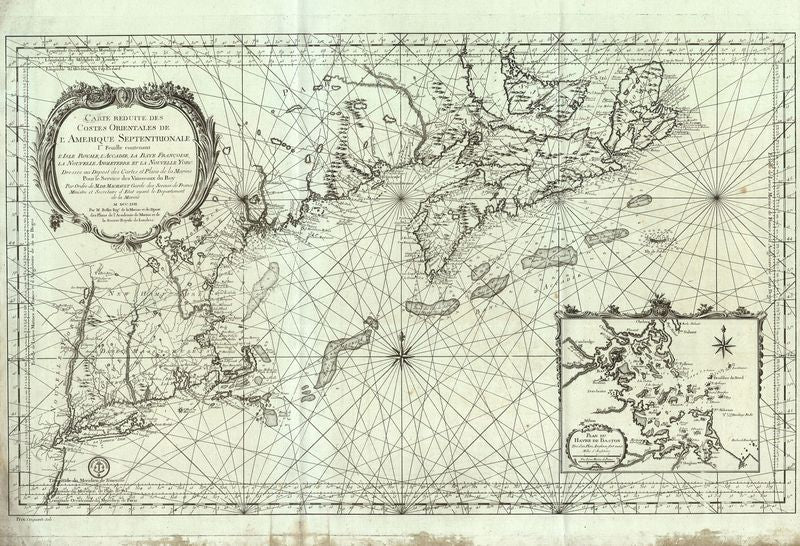 Nordamerka im Jahr 1757 von Jaques Nicolas Bellin