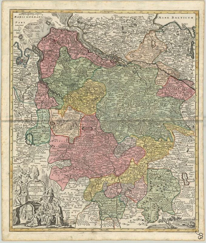 Hannover im Jahr 1725 von Matthias Seutter