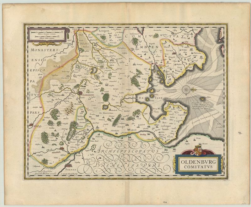 Oldenburg im Jahr 1644 von Joan Blaeu