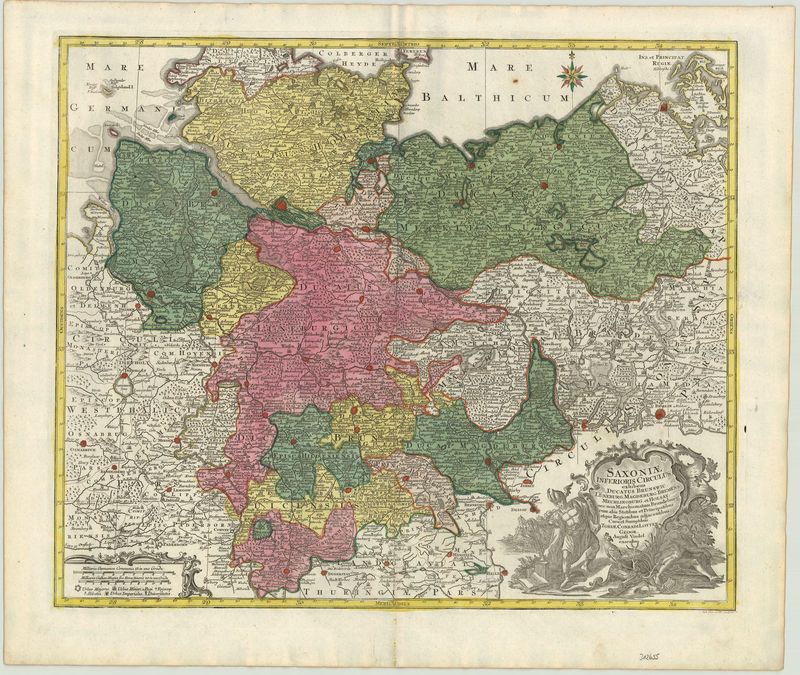 Niedersachsen um das Jahr 1765 von Tobias Conrad Lotter