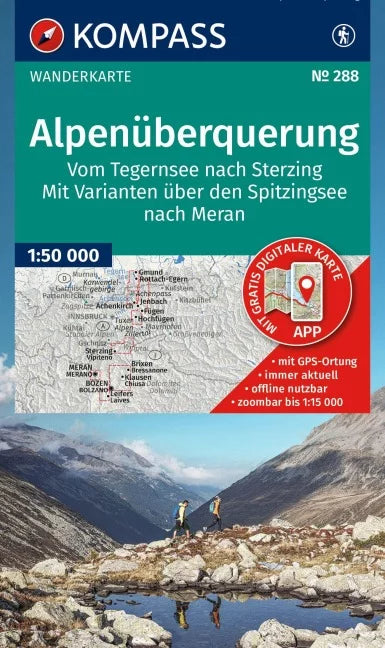 288 Alpenüberquerung Tegernsee nach Sterzing 1:50.000