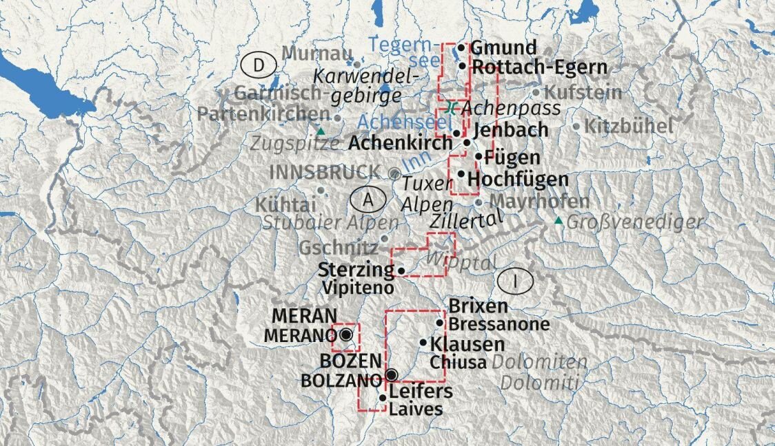 288 Alpenüberquerung Tegernsee nach Sterzing 1:50.000