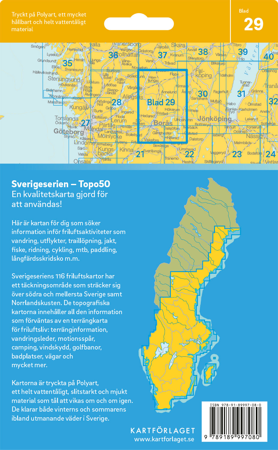 Schweden 1:50.000 Wanderkarten (1 Malmö - 71 Hallstavik) Sverigeserien