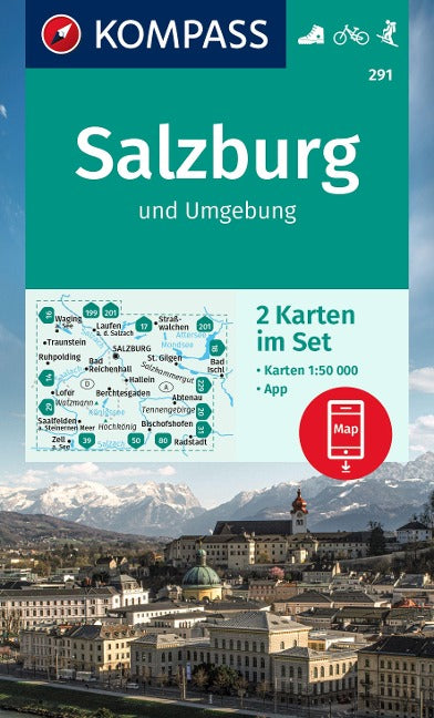 291  Salzburg und Umgebung 1:50.000 - Kompass Wanderkarte