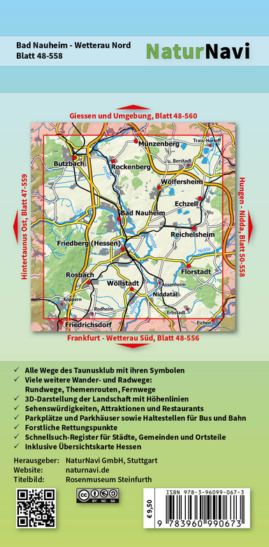 Bad Nauheim Wetterau Nord - 1:25.000 NaturNavi Wanderkarte