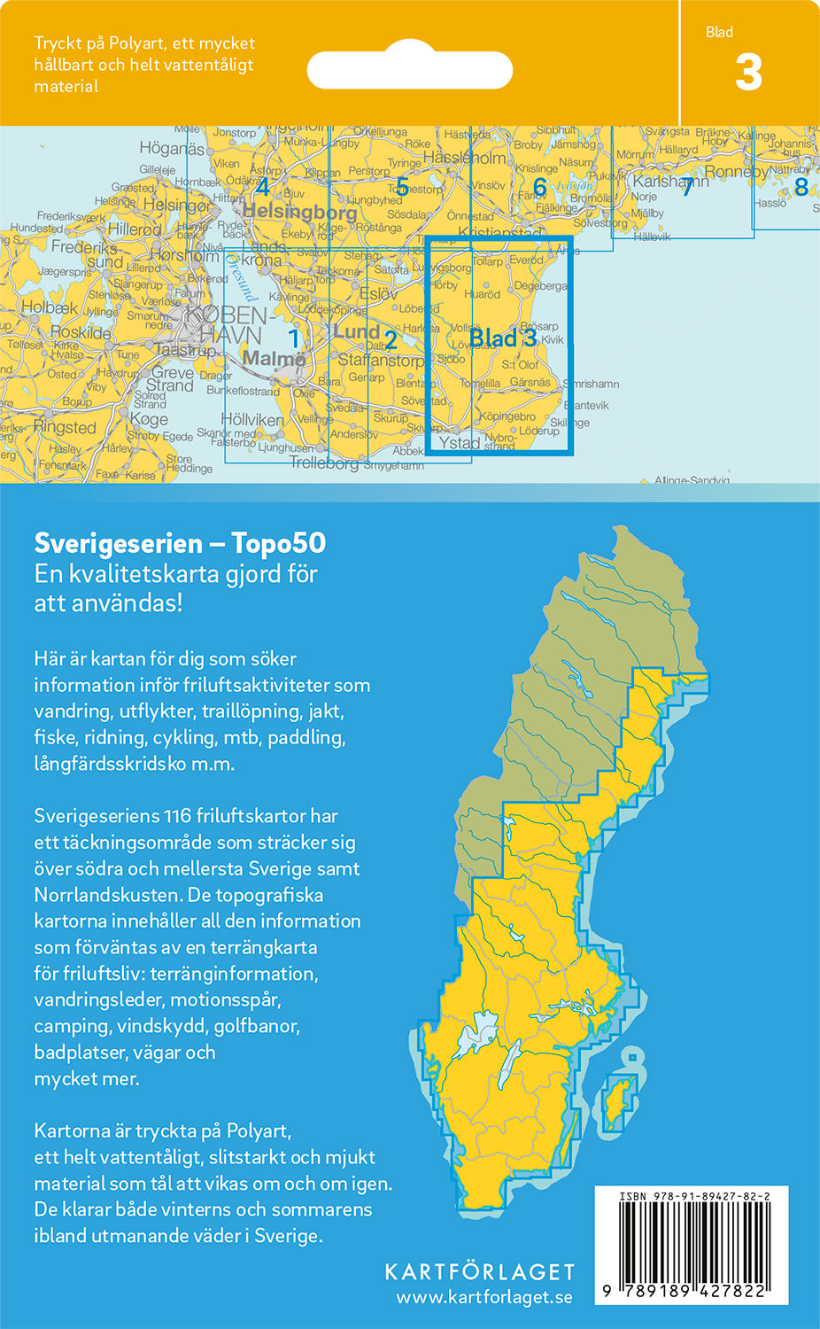 Schweden 1:50.000 Wanderkarten (1 Malmö - 71 Hallstavik) Sverigeserien