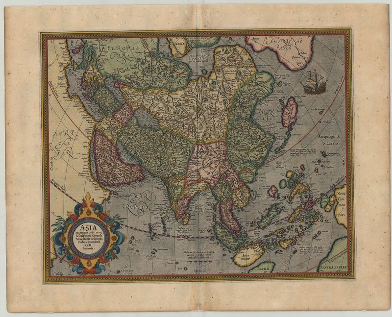 Asien um das Jahr 1611 von Jodocus Hondius und Gerard Mercator