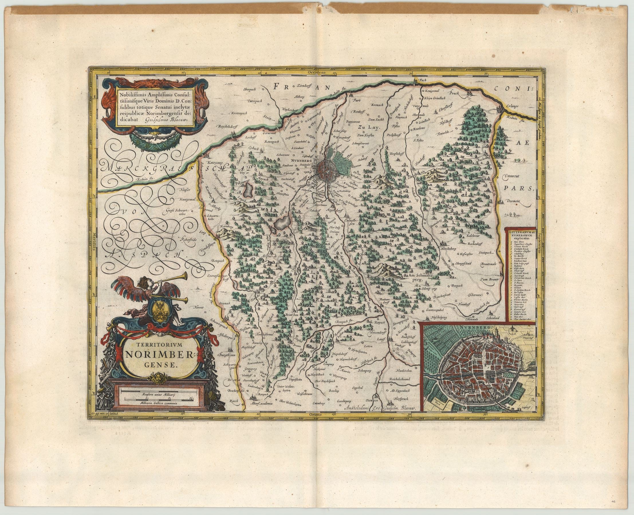 Nürnberg und Umgebung im Jahr 1663 von Willem Janszoon Blaeu