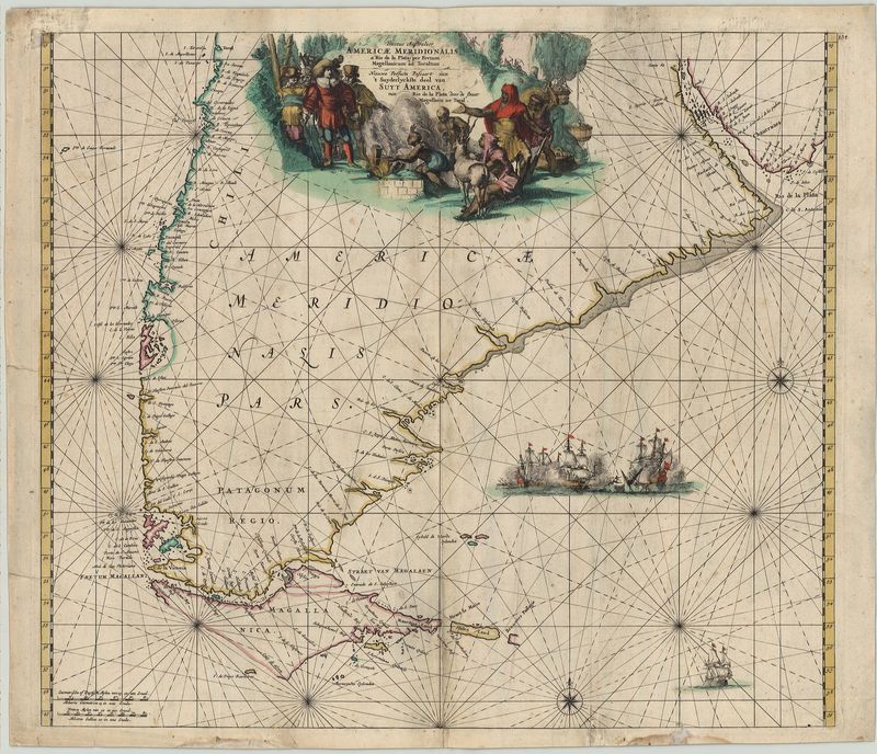 Patagonien im Jahr 1675 von Frederick de Wit