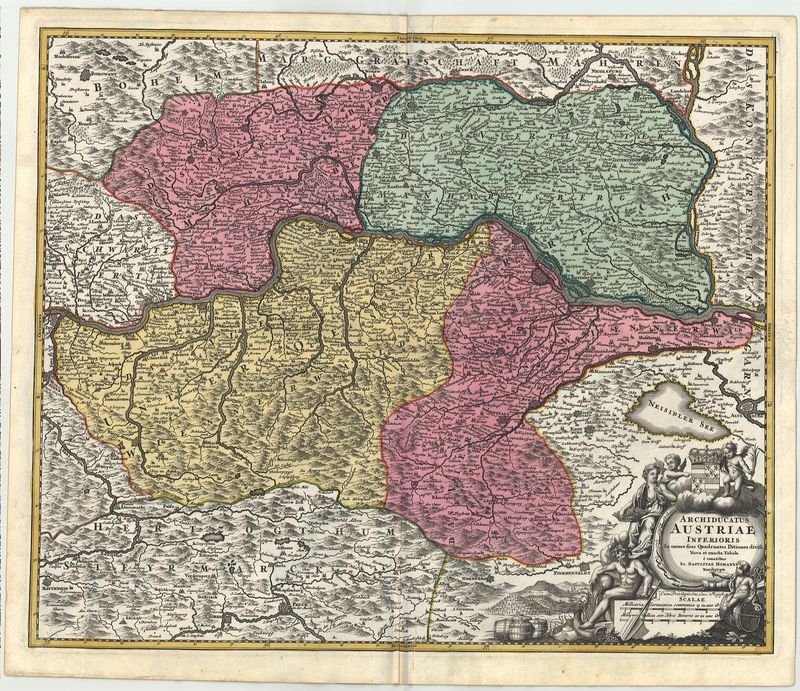 Österreich um das Jahr 1720 von Johann Baptist Homann (Kopie)