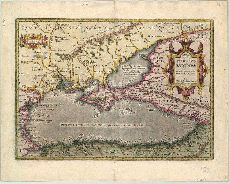 Schwarzes Meer im Jahr 1590 von Abraham Ortelius