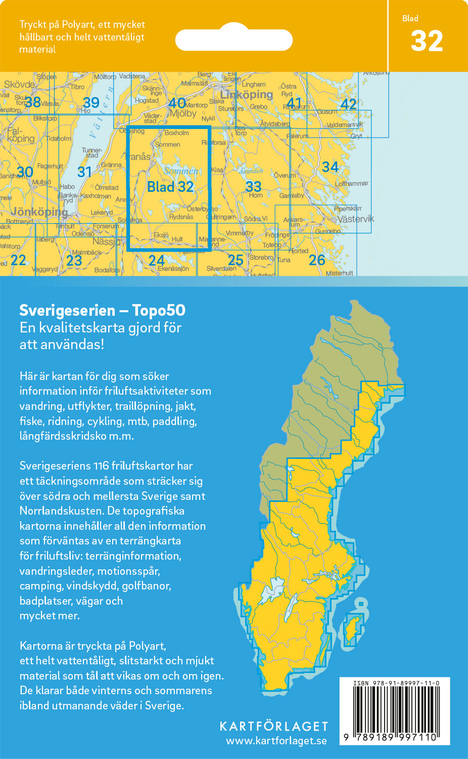 Schweden 1:50.000 Wanderkarten (1 Malmö - 71 Hallstavik) Sverigeserien