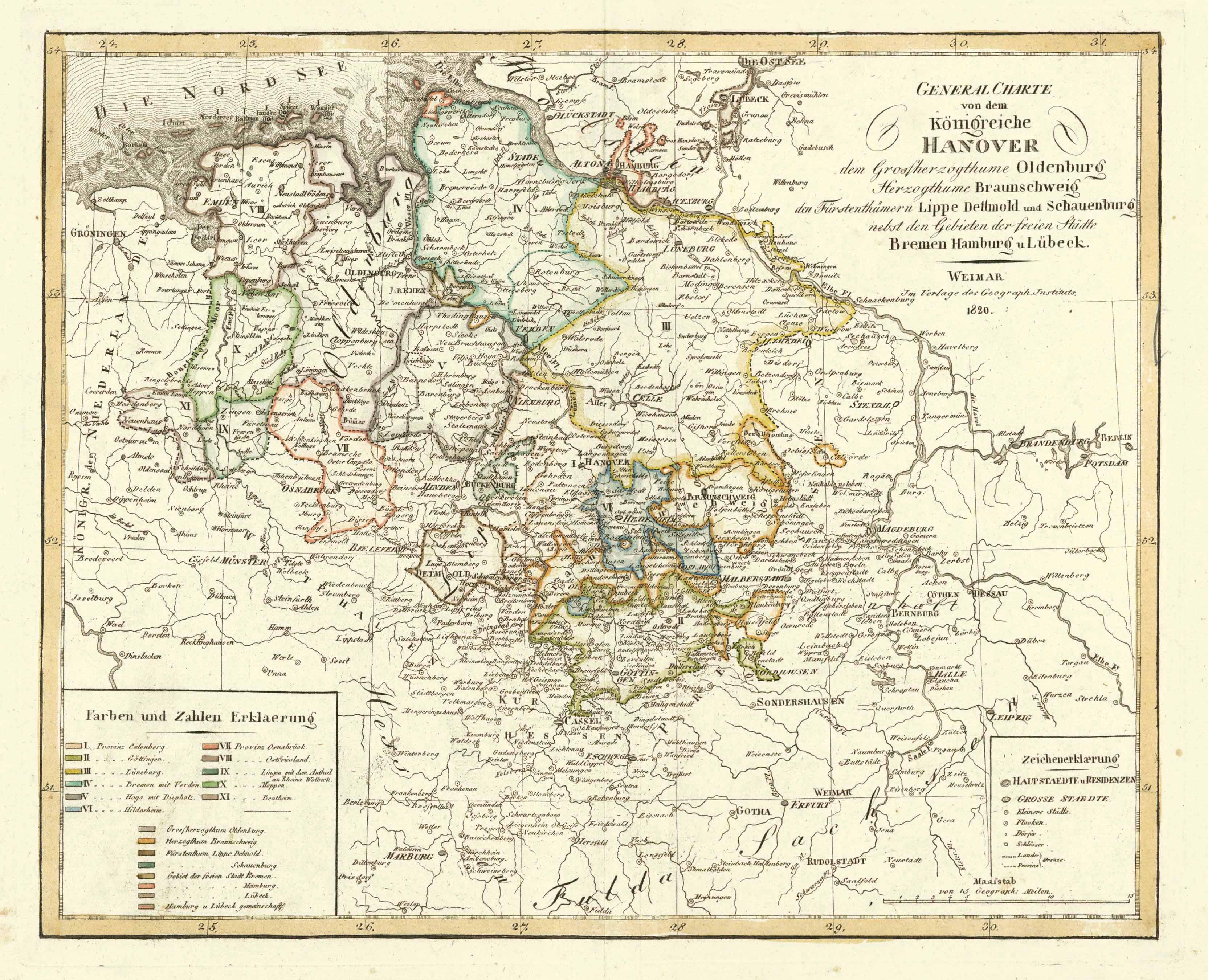 Königreich Hannover im Jahr 1820