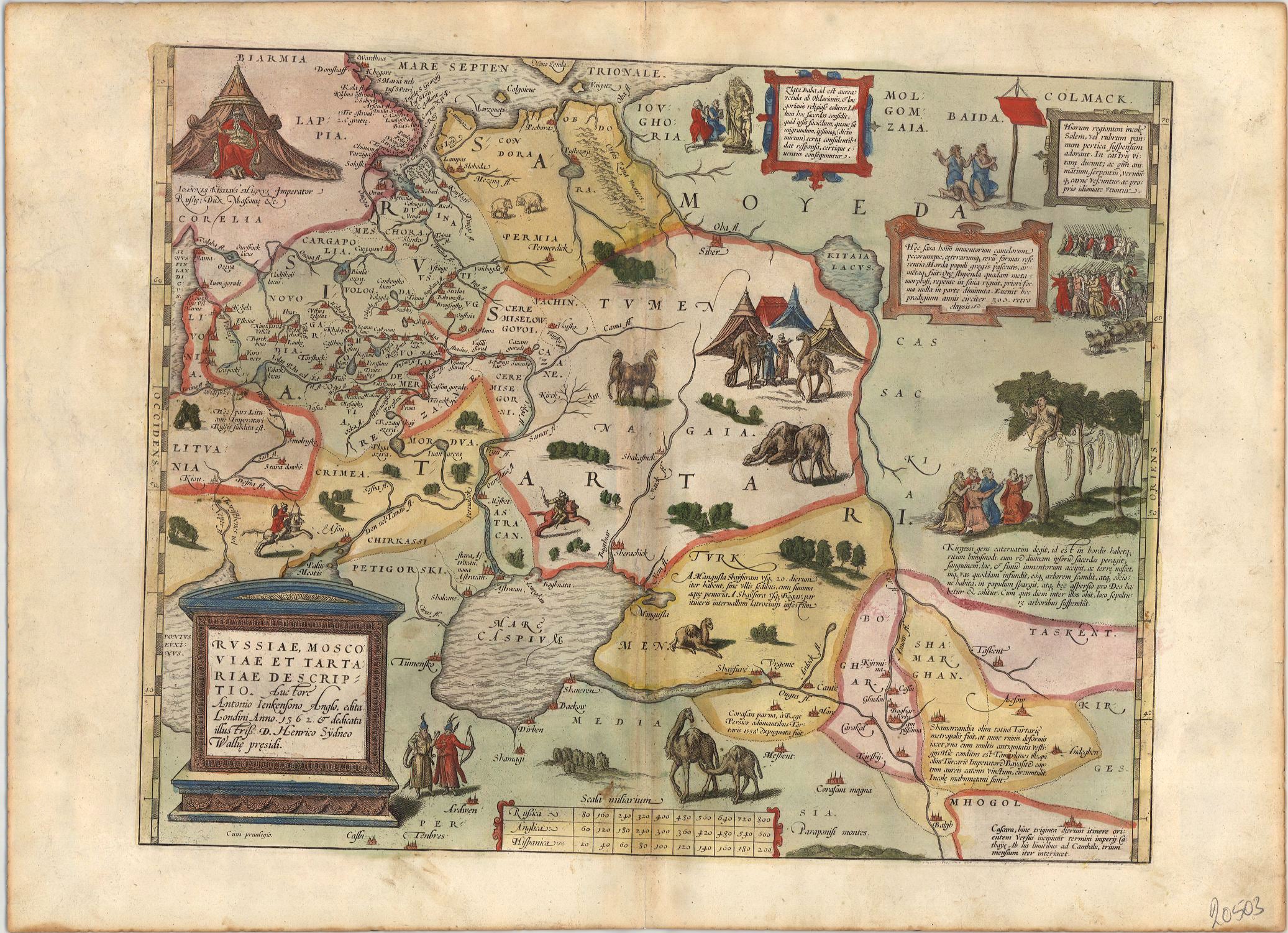 Moskau und die Tarterei im Jahr 1575 von Abraham Ortelius
