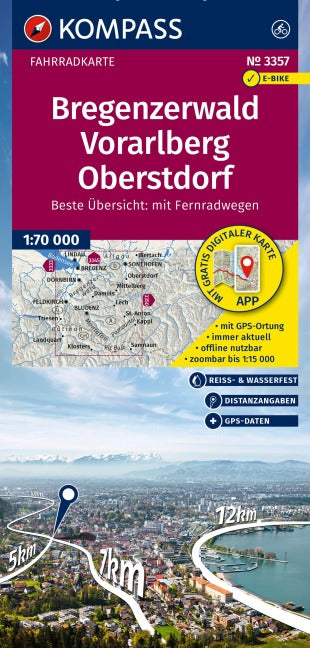 9783991543497 Bregenzerwald Vorarlberg Oberstdorf Fahrradkarte