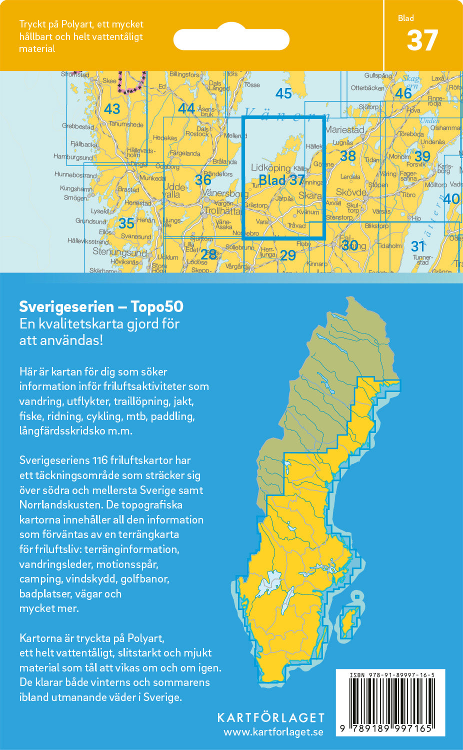Schweden 1:50.000 Wanderkarten (1 Malmö - 71 Hallstavik) Sverigeserien