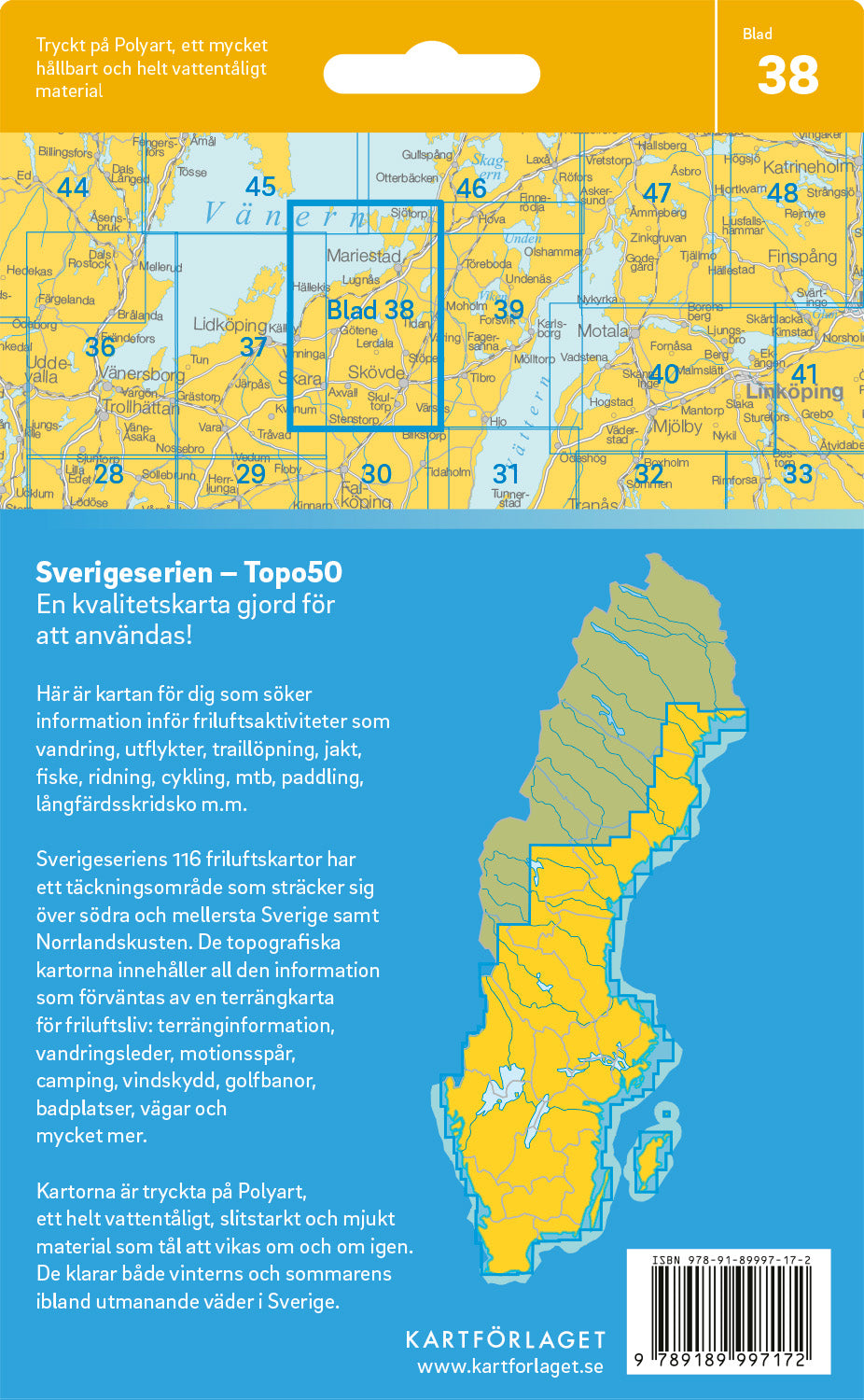 Schweden 1:50.000 Wanderkarten (1 Malmö - 71 Hallstavik) Sverigeserien