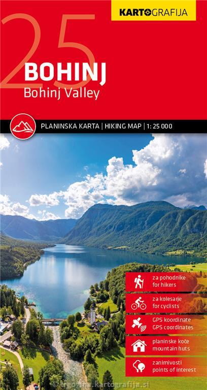 Bohinj 1:25.000 - Wanderkarte Kartografija
