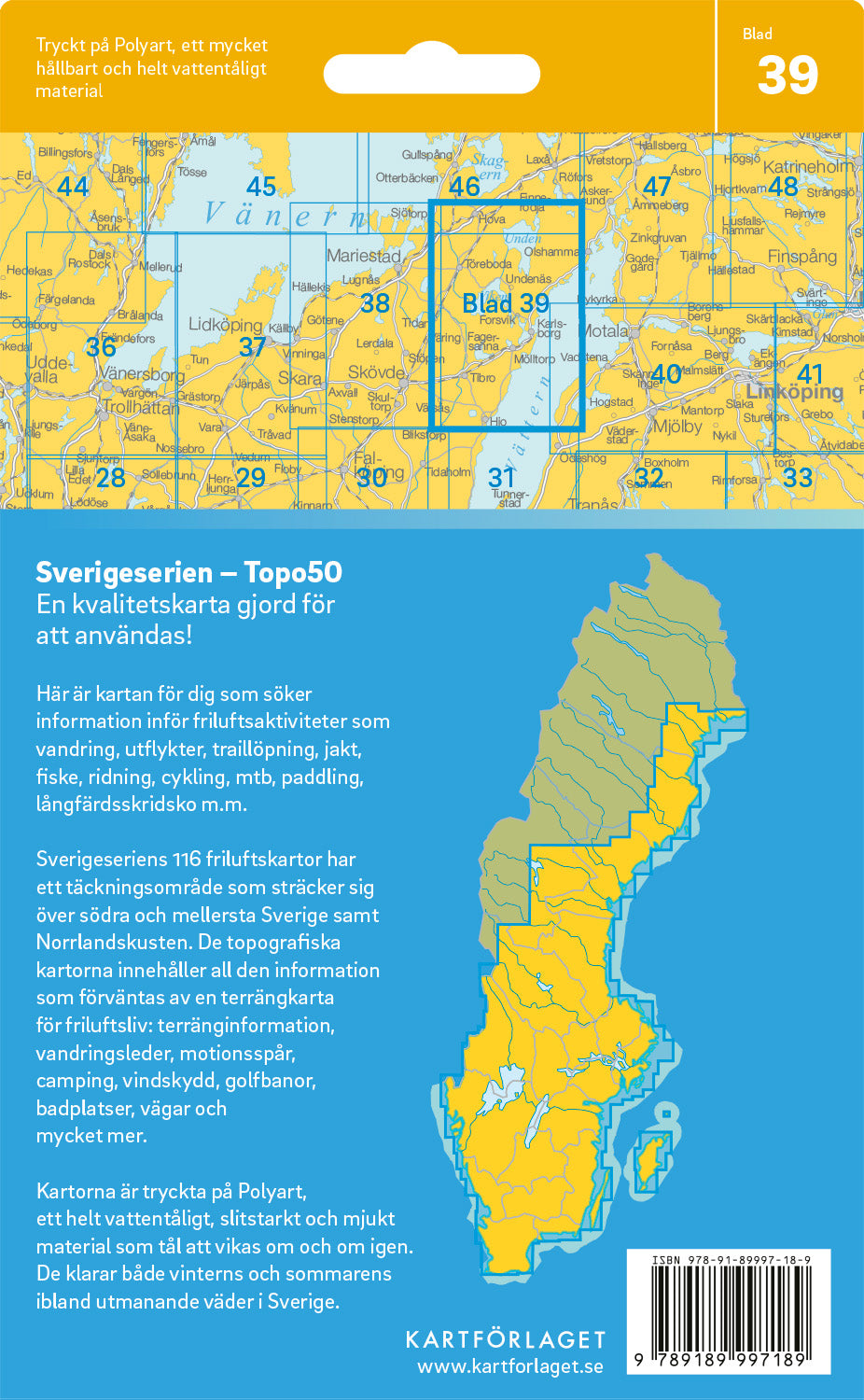 Schweden 1:50.000 Wanderkarten (1 Malmö - 71 Hallstavik) Sverigeserien