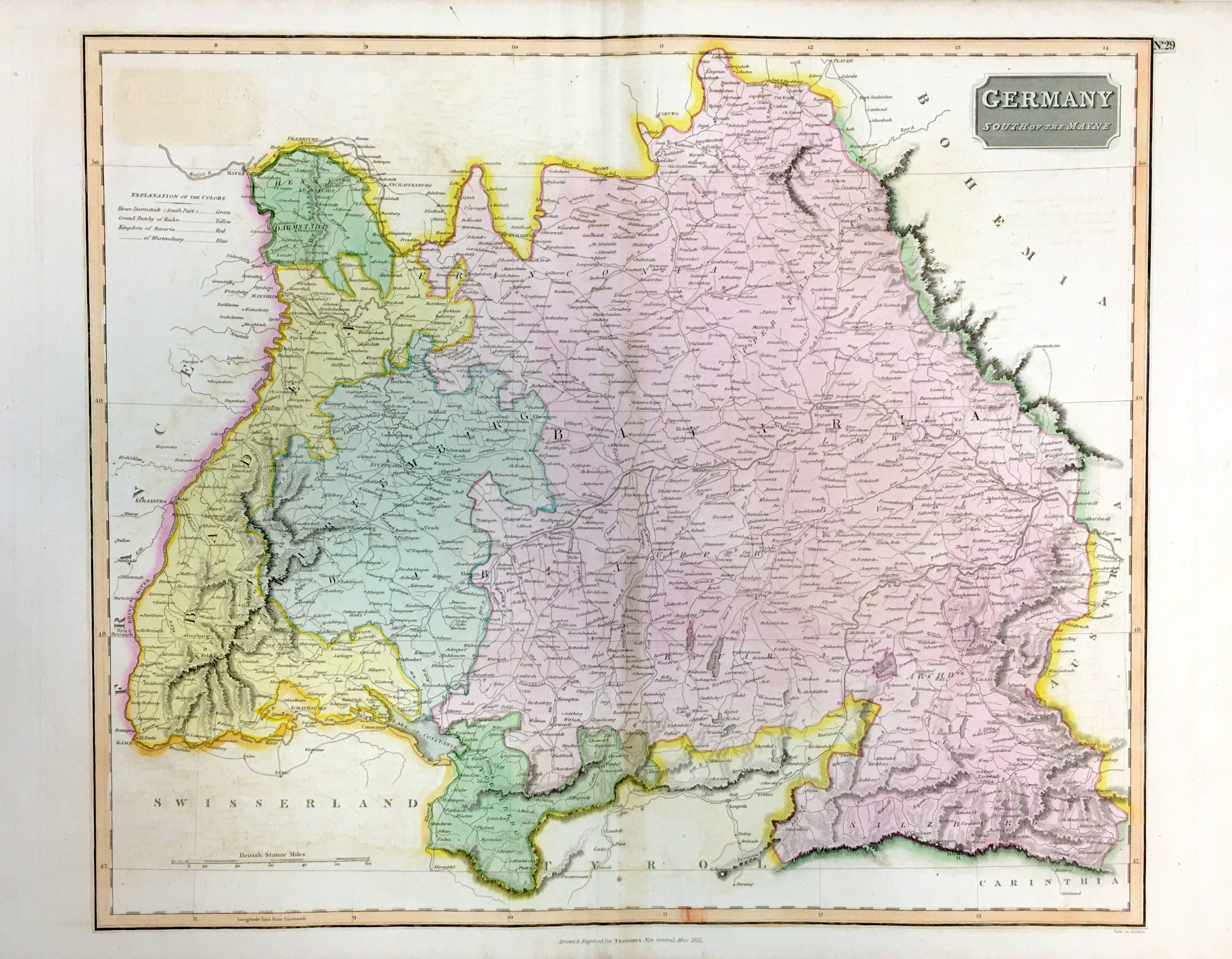 Süddeutschland im Jahr 1816