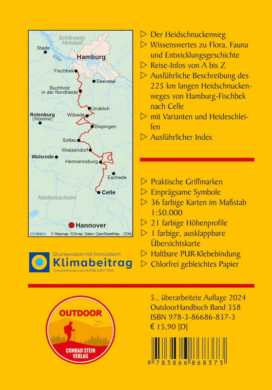 Heidschnuckenweg mit Heideschleifen