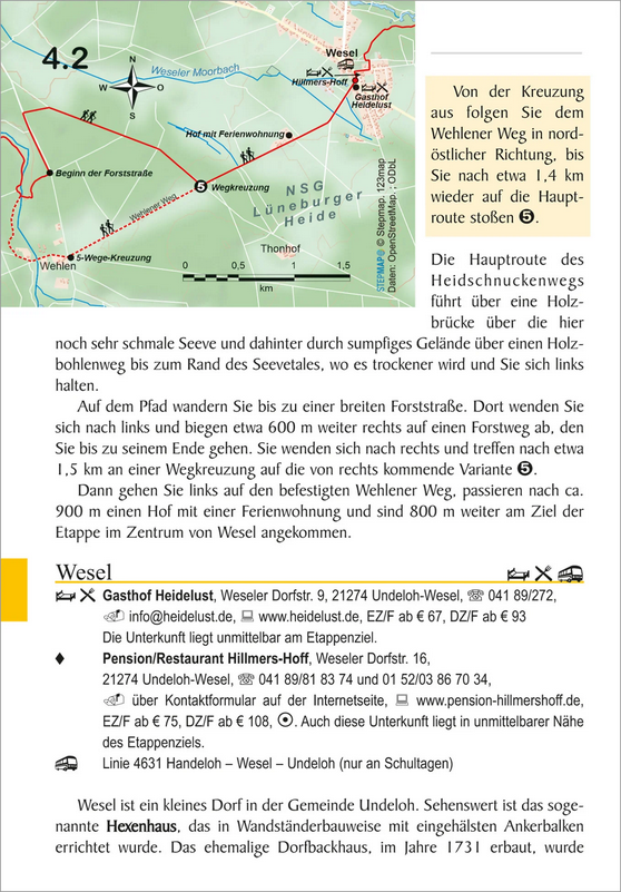 Heidschnuckenweg mit Heideschleifen