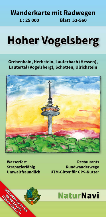 Hoher Vogelsberg - 1:25.000 NaturNavi Wanderkarte