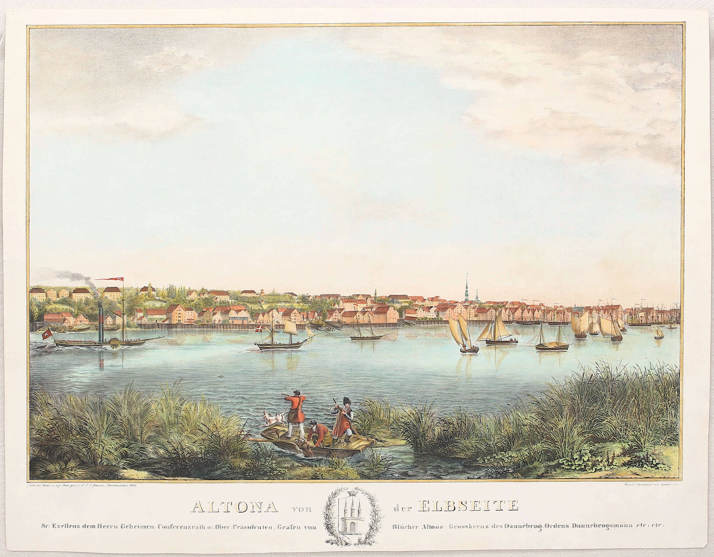 Altona / Hamburg  im Jahr 1836 von L. P. J. Glaseck bei Speckter & Co