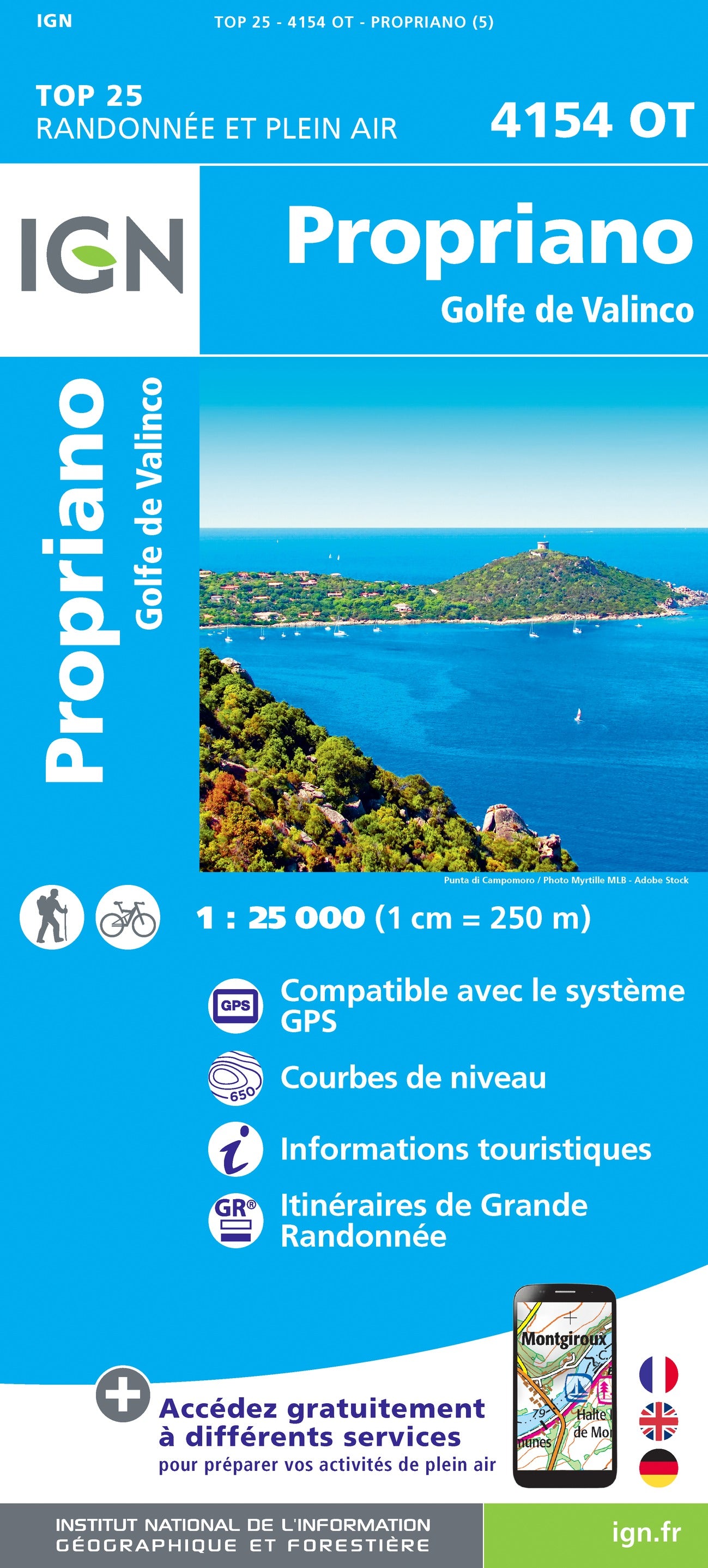 Korsika 1:25.000 Wanderkarten - Topographische Karte Frankreich Série Bleue