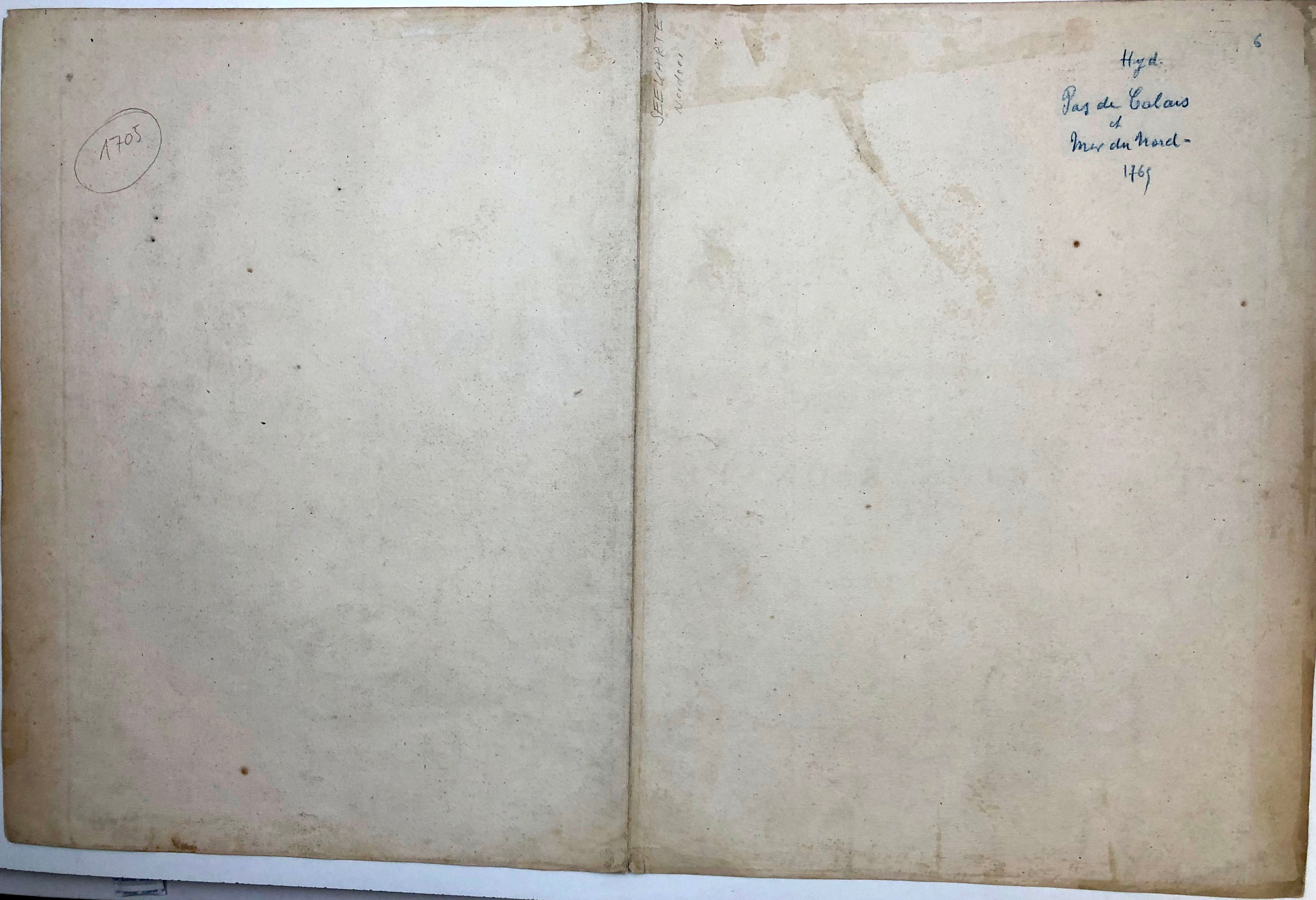 Seekarte der Nordsee im Jahr 1773 von Dépôt de la Marine