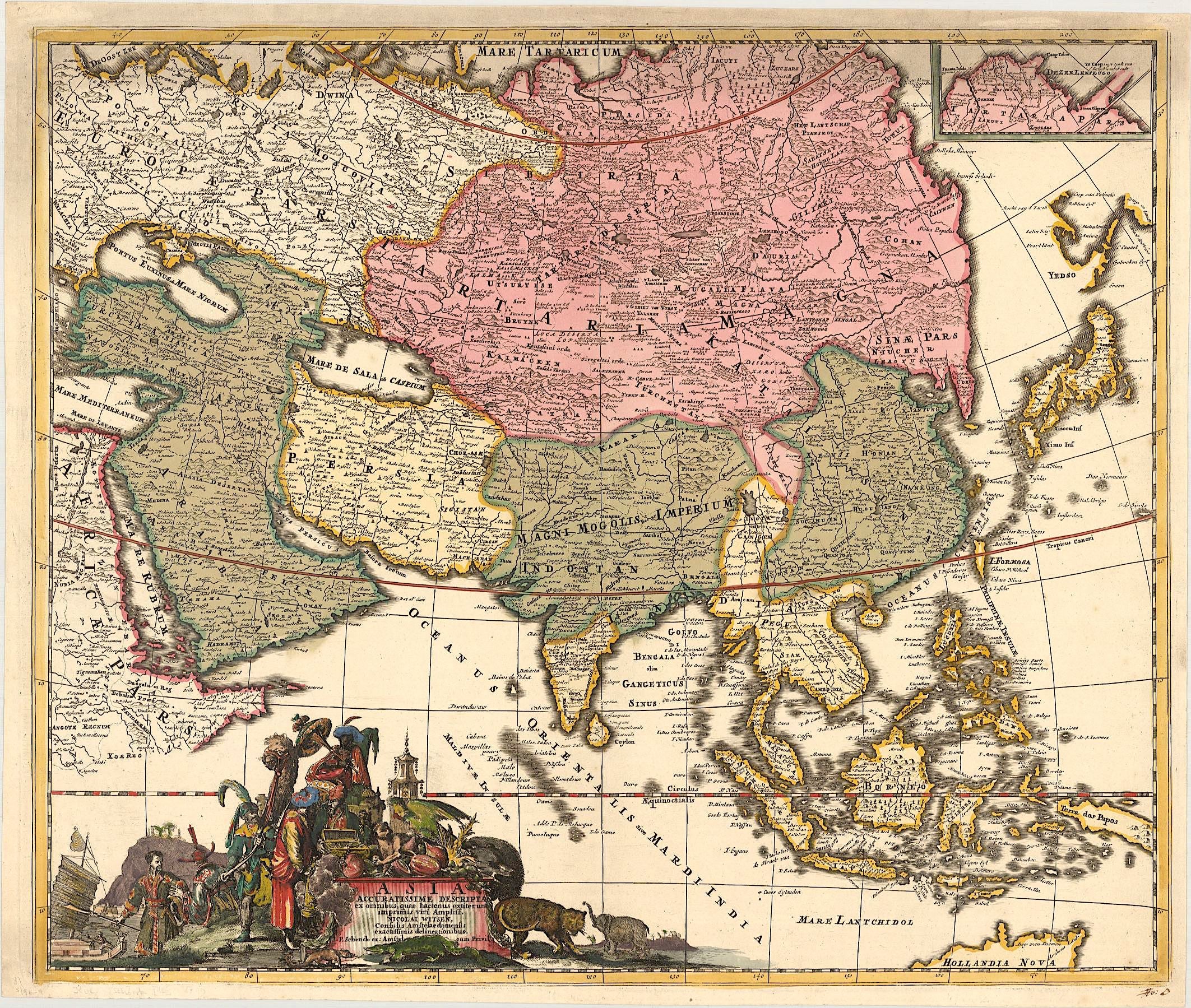 Asien im Jahr 1705 von Nicolaas Witsen