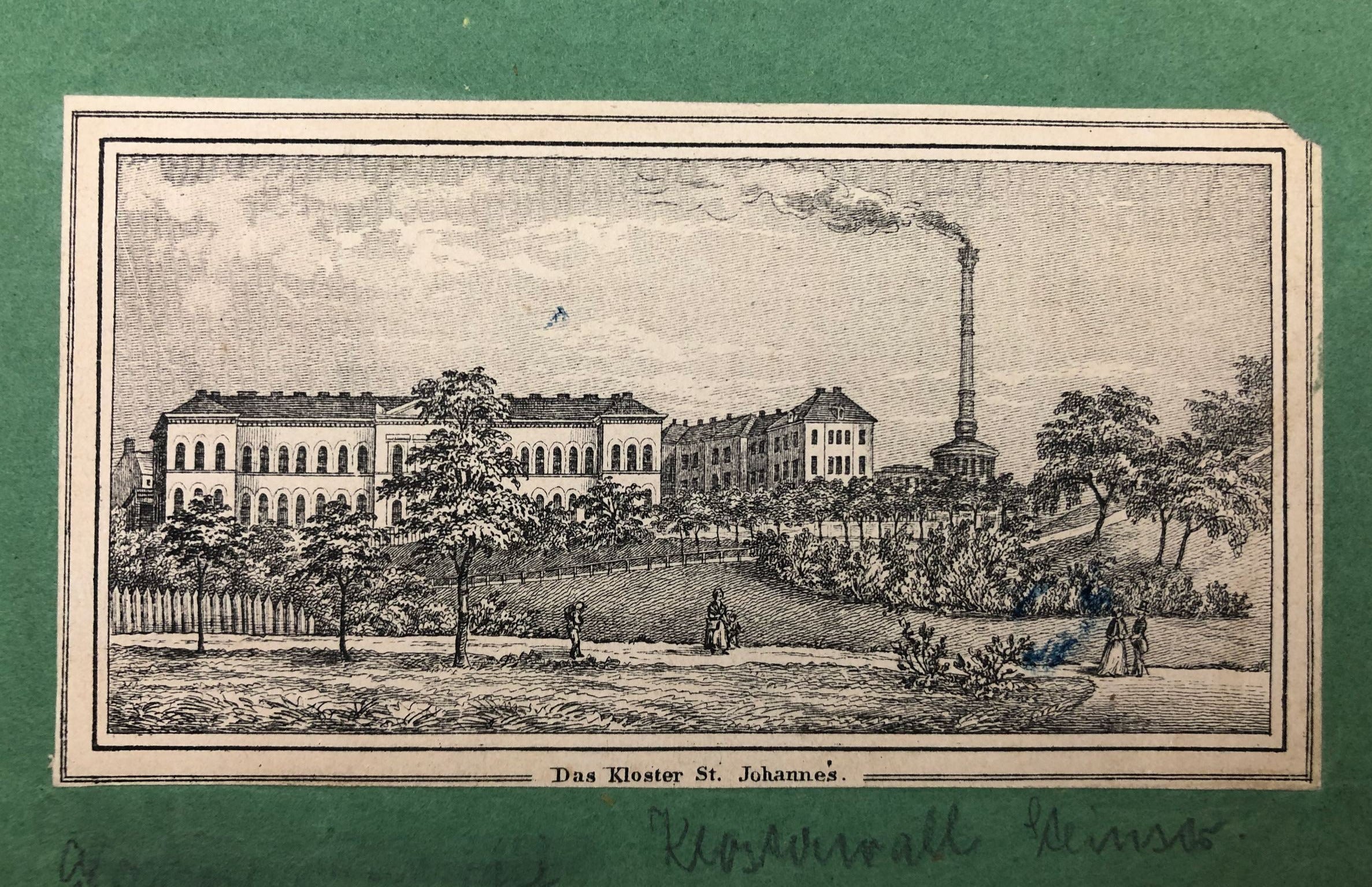 Ansicht vom Hamburger St. Johannes Kloster um das Jahr 1860