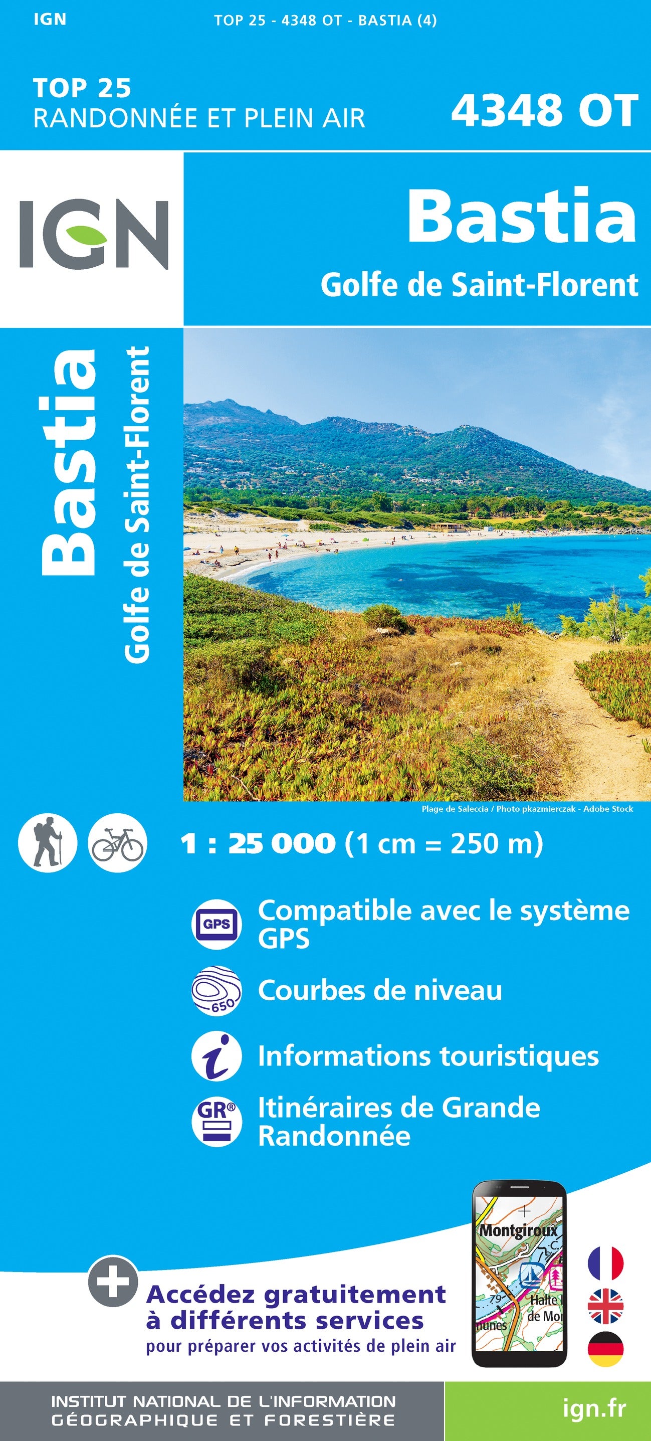 Korsika 1:25.000 Wanderkarten - Topographische Karte Frankreich Série Bleue