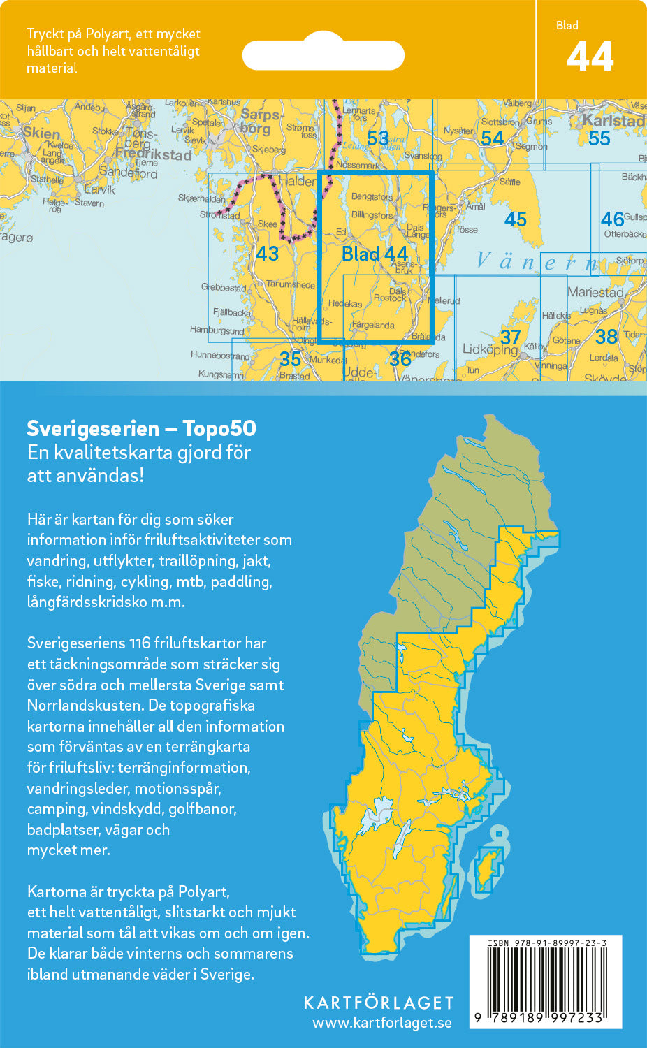Schweden 1:50.000 Wanderkarten (1 Malmö - 71 Hallstavik) Sverigeserien