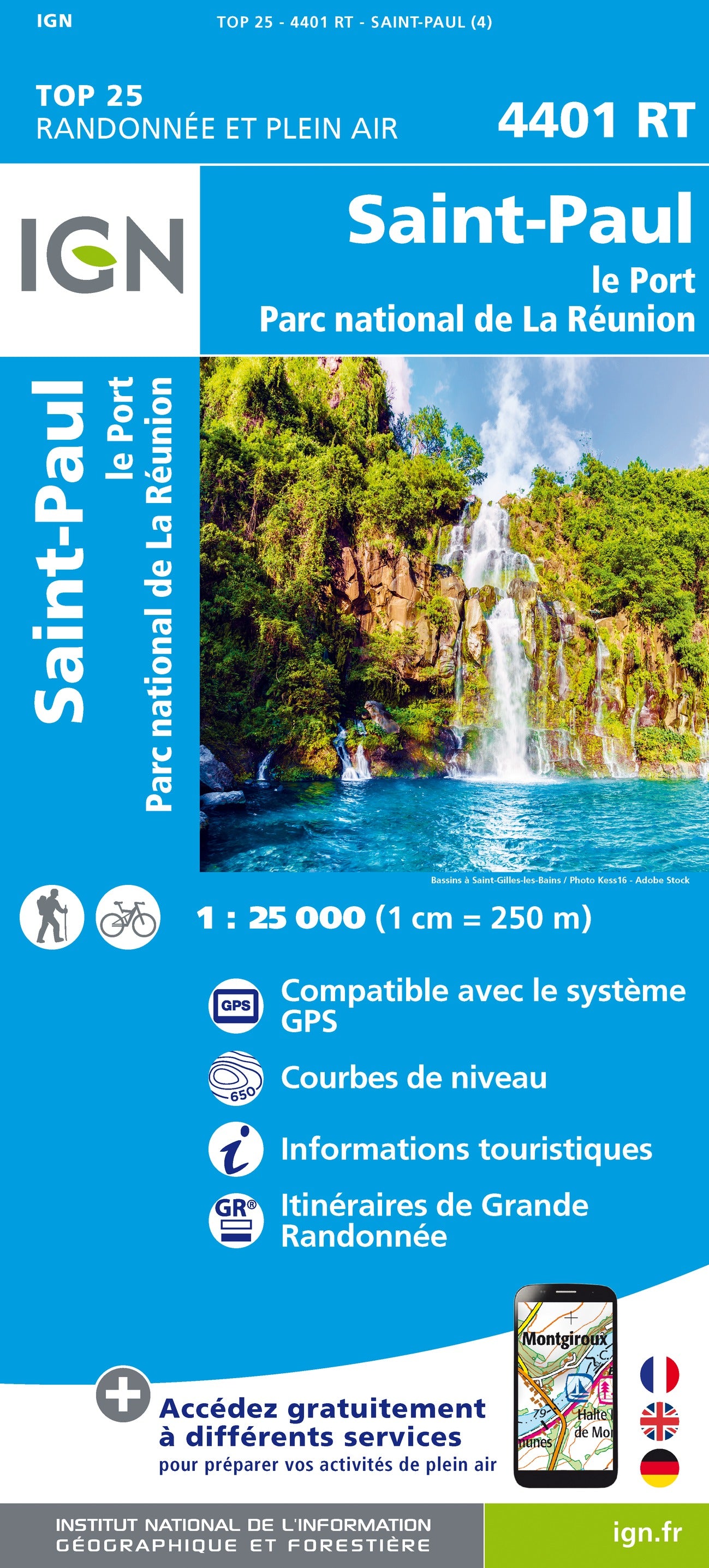 La Reunion - 1:25.000 - Topographische Wanderkarten IGN