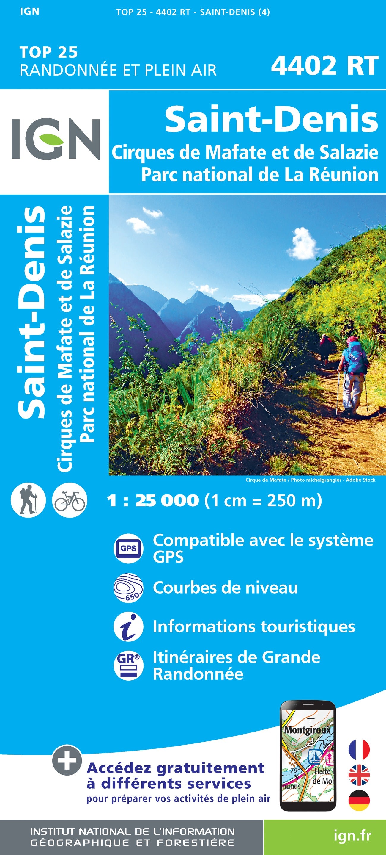 La Reunion - 1:25.000 - Topographische Wanderkarten IGN