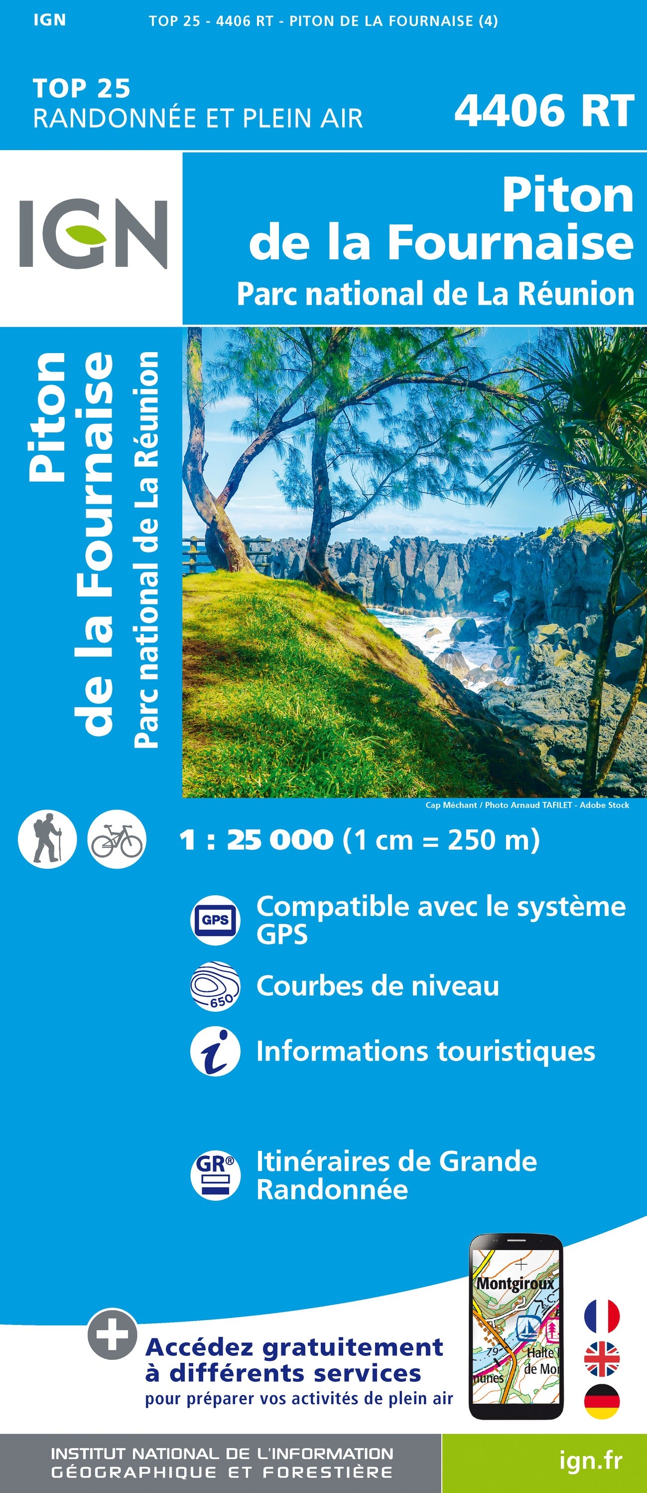 La Reunion - 1:25.000 - Topographische Wanderkarten IGN