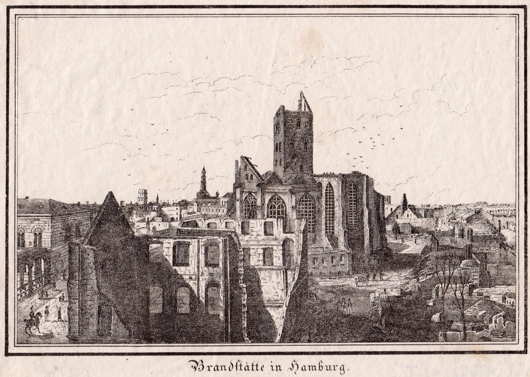 Hamburger Stadtbrand im Jahr 1842