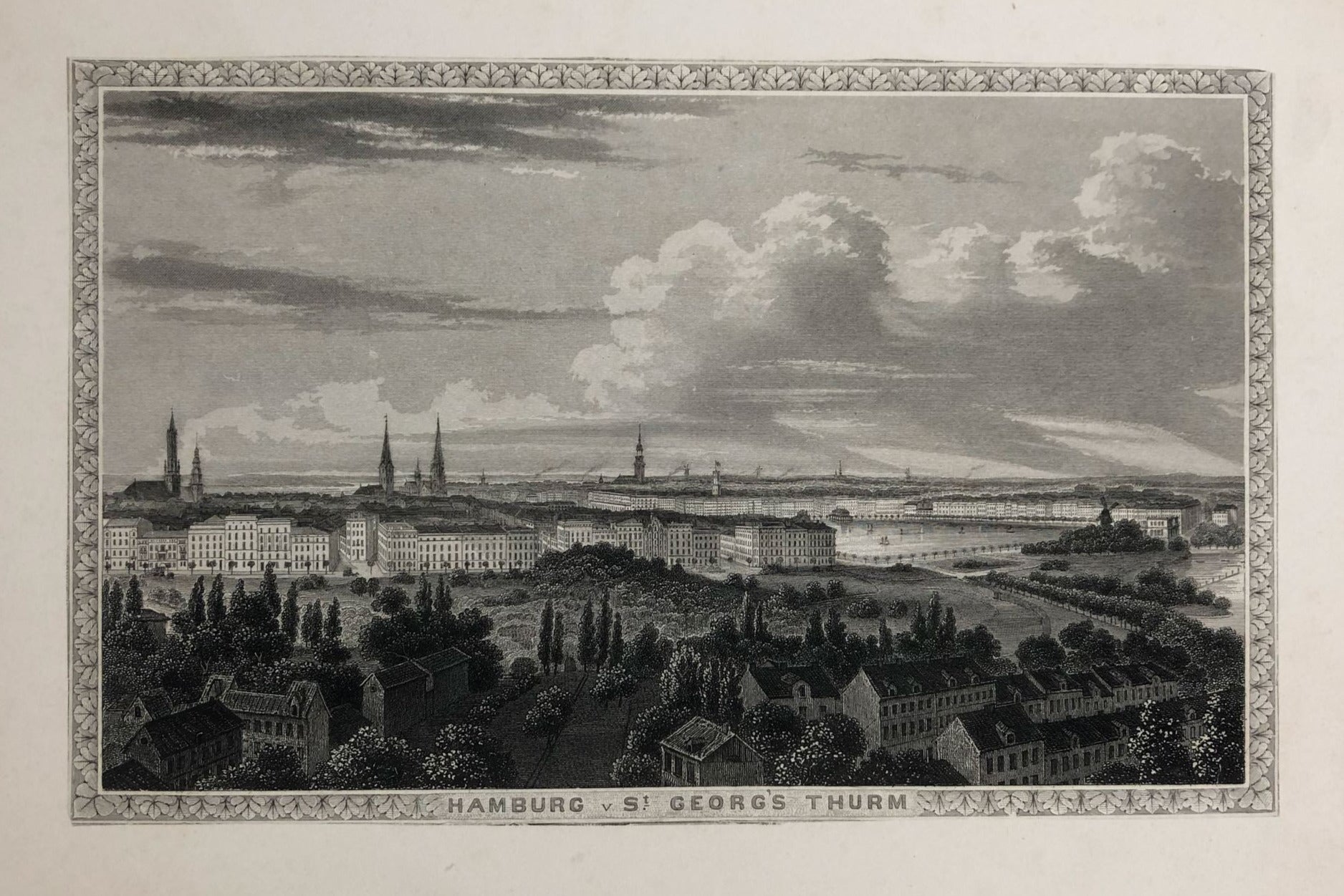 Ansicht von Hamburg im Jahr 1850