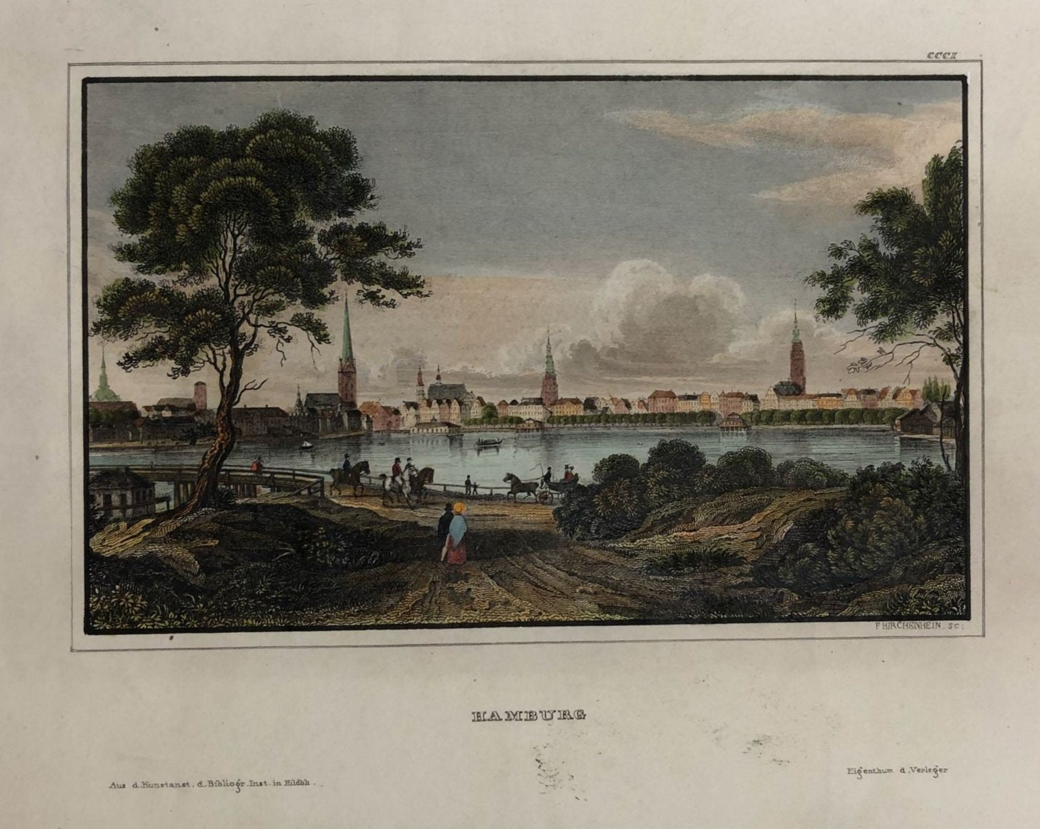 Alster in Hamburg im Jahr 1840