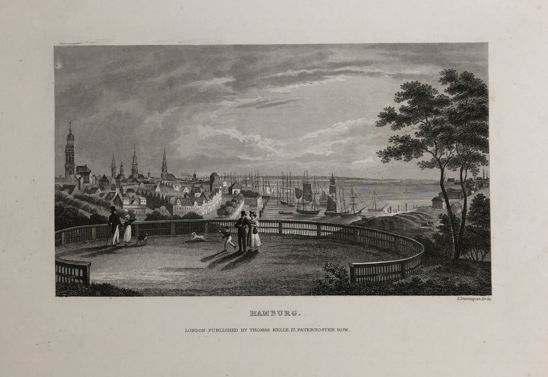 Hamburger Hafen im Jahr 1836