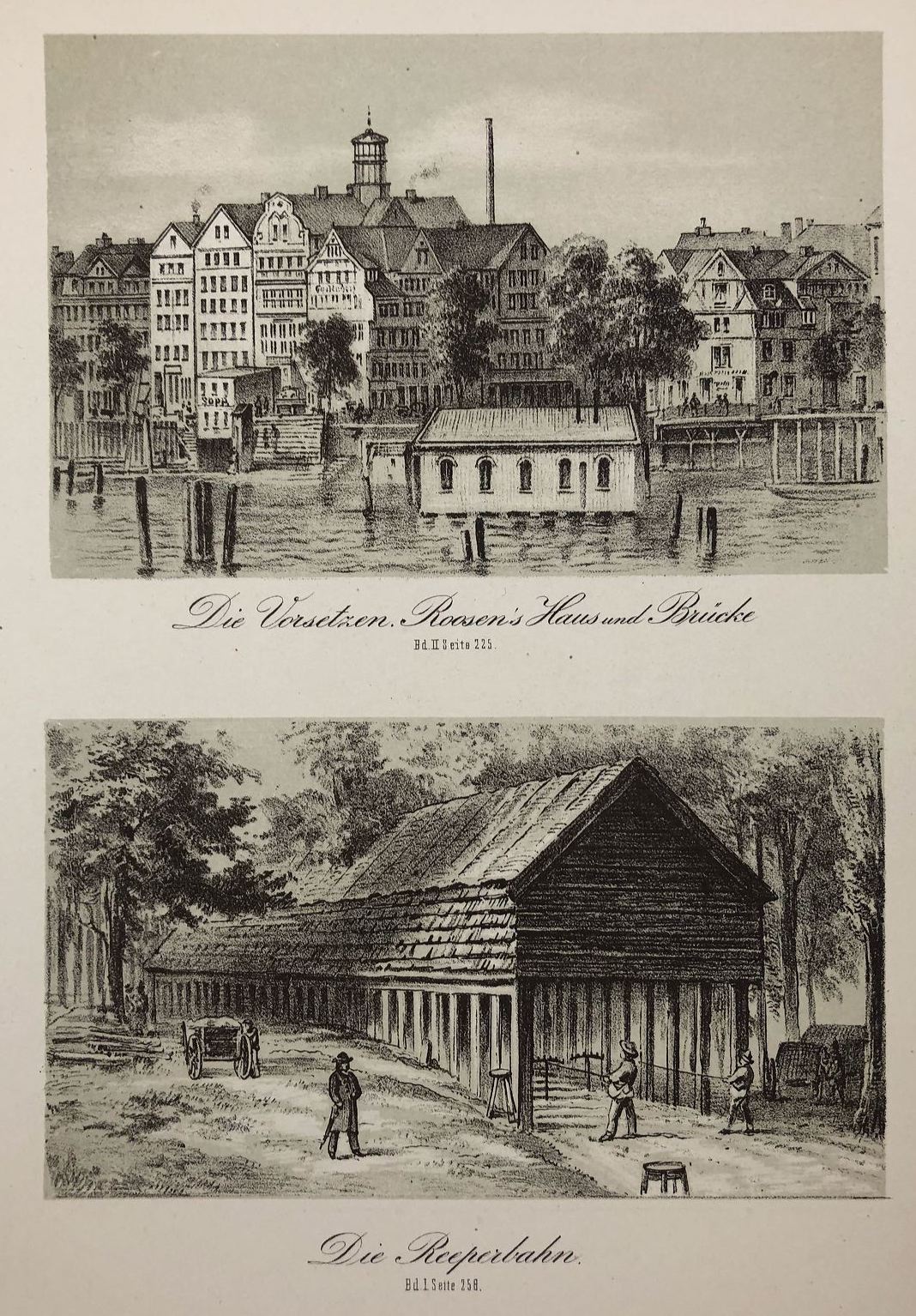Vorsetzen & Reeperbahn in Hamburg im Jahr 1891