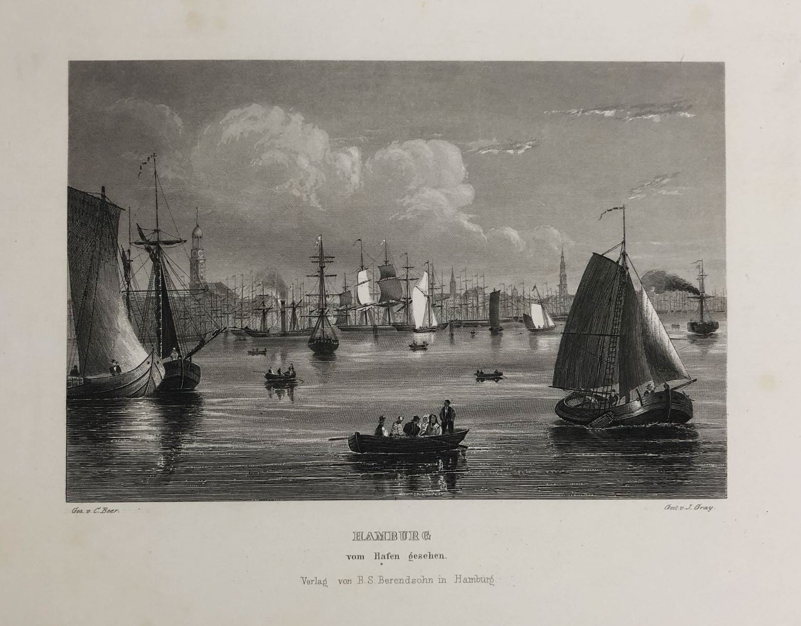 Hamburg im Jahr 1844