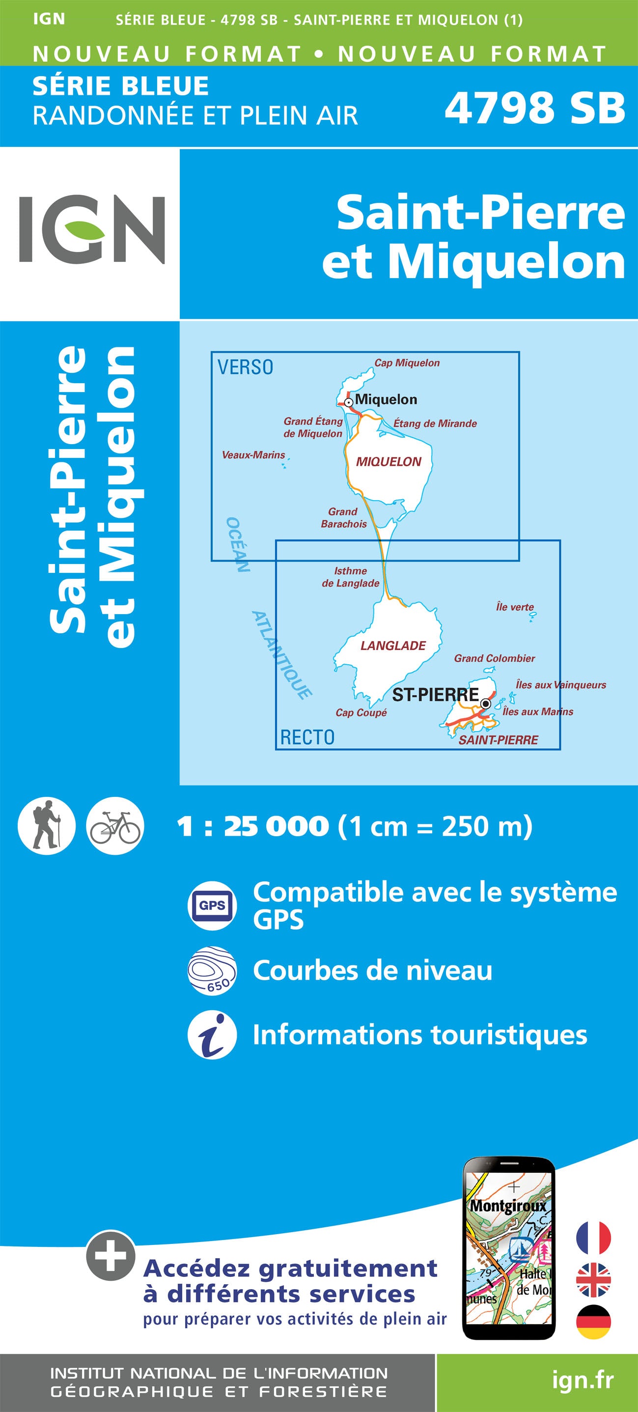 4798 SB Saint-Pierre et Miquelon 1:25.000 - IGN Neufundland