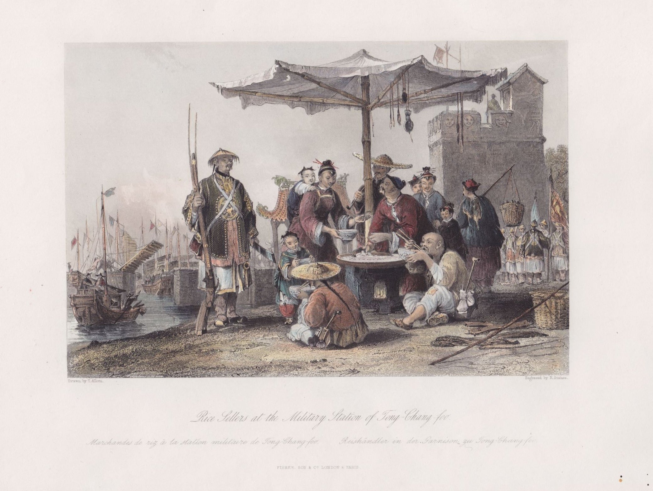 Die chinesische Stadt Tongcheng im Jahre 1843