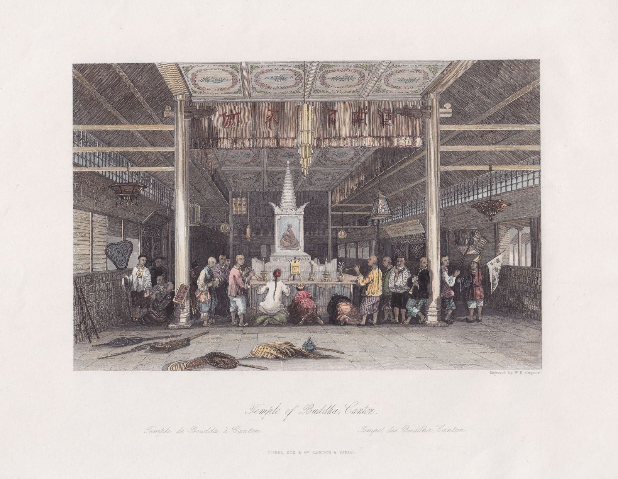Buddhistischer Tempel im Jahr 1845